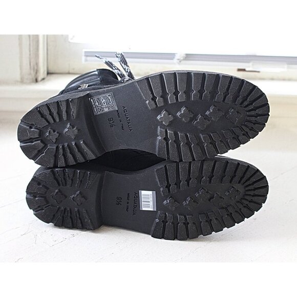 New - Aquatalia Mayra Waterproof Combat Lace Up Boots in Black, size 9.5 - Picture 6 of 12